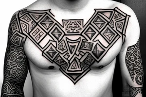 dnd dice on chest tattoo idea