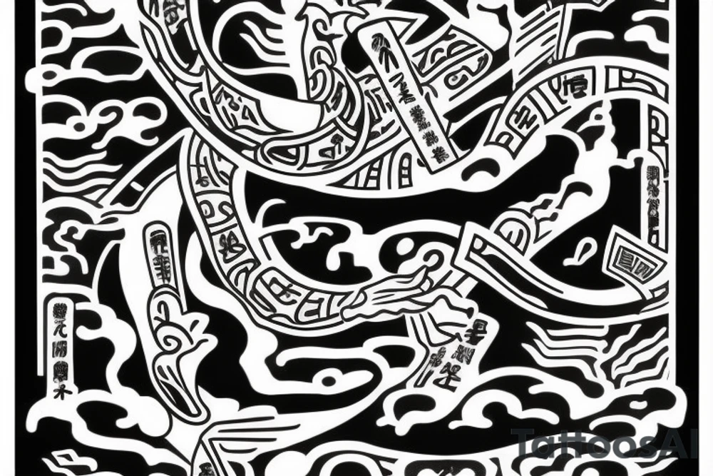 Japanese hieroglyph with the inscription Grishin Alexander tattoo idea