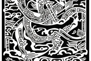 Japanese hieroglyph with the inscription Grishin Alexander tattoo idea