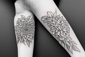 A dahlia flower tattoo idea