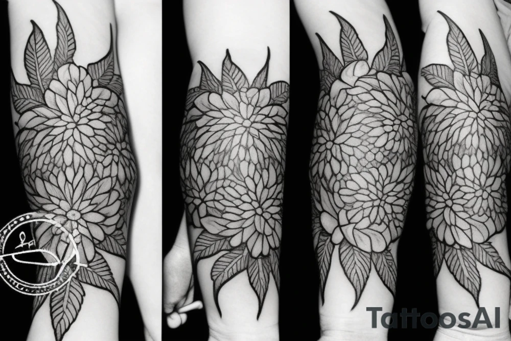 A dahlia flower tattoo idea