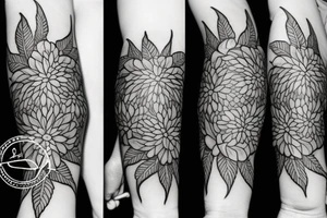 A dahlia flower tattoo idea