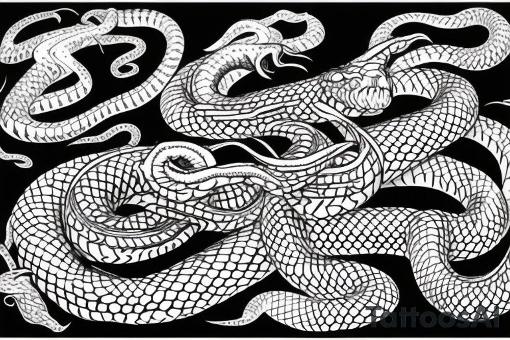 A double headed snake tattoo idea