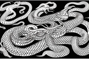 A double headed snake tattoo idea