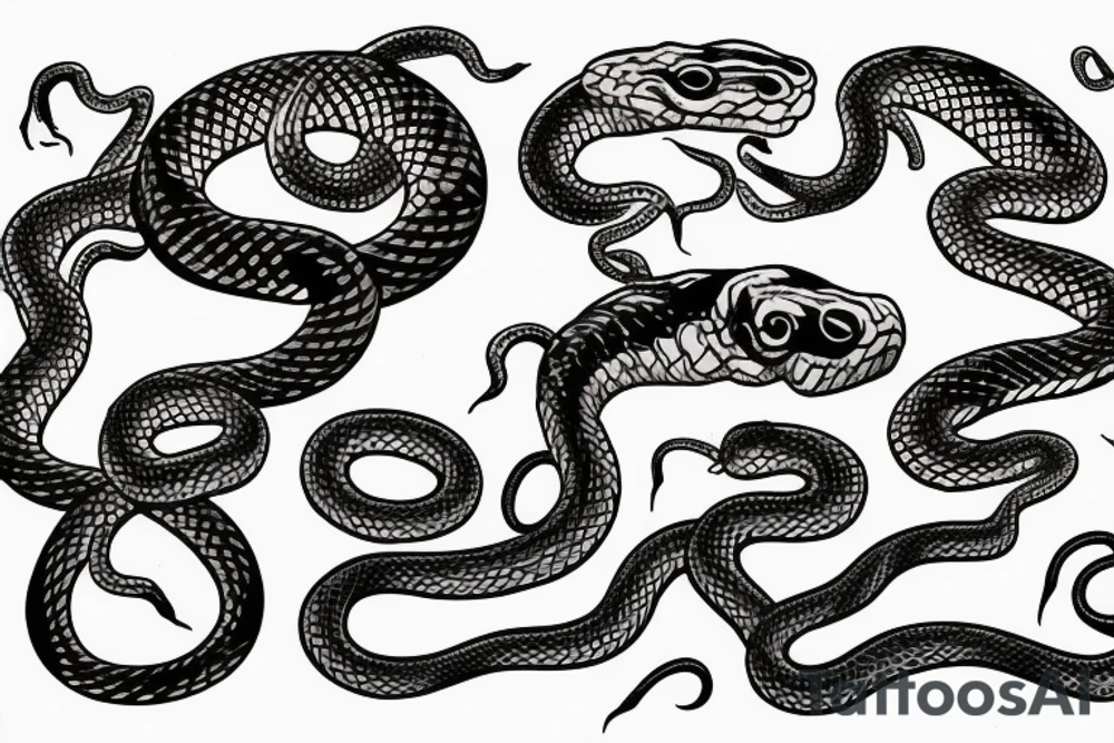 A double headed snake tattoo idea
