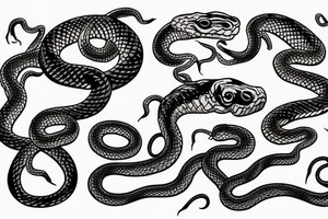 A double headed snake tattoo idea