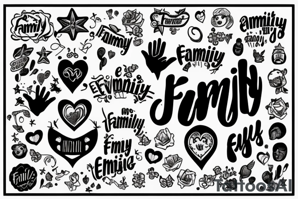 Words : “Family Is Everything” tattoo idea