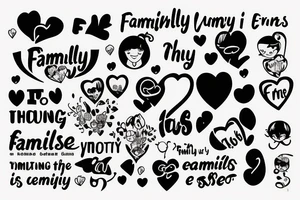 Words : “Family Is Everything” tattoo idea