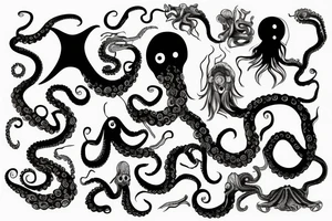 Octopus playing guitar tattoo idea