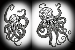 Octopus playing guitar tattoo idea
