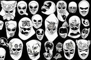 Angel In ski mask tattoo idea