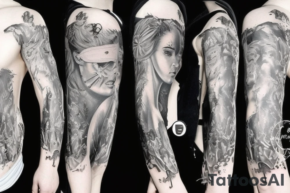 Angel In ski mask tattoo idea