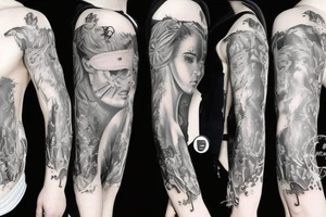 Angel In ski mask tattoo idea