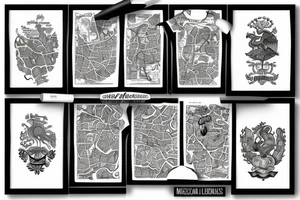 Mexican and Belgian map tattoo idea