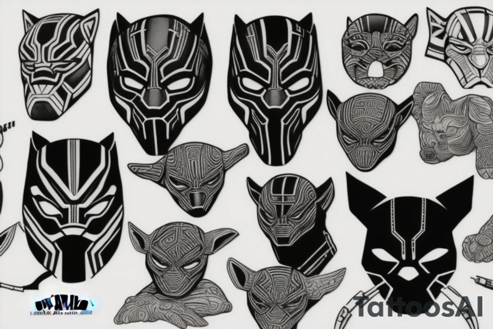 Black panther devil star wars tattoo idea