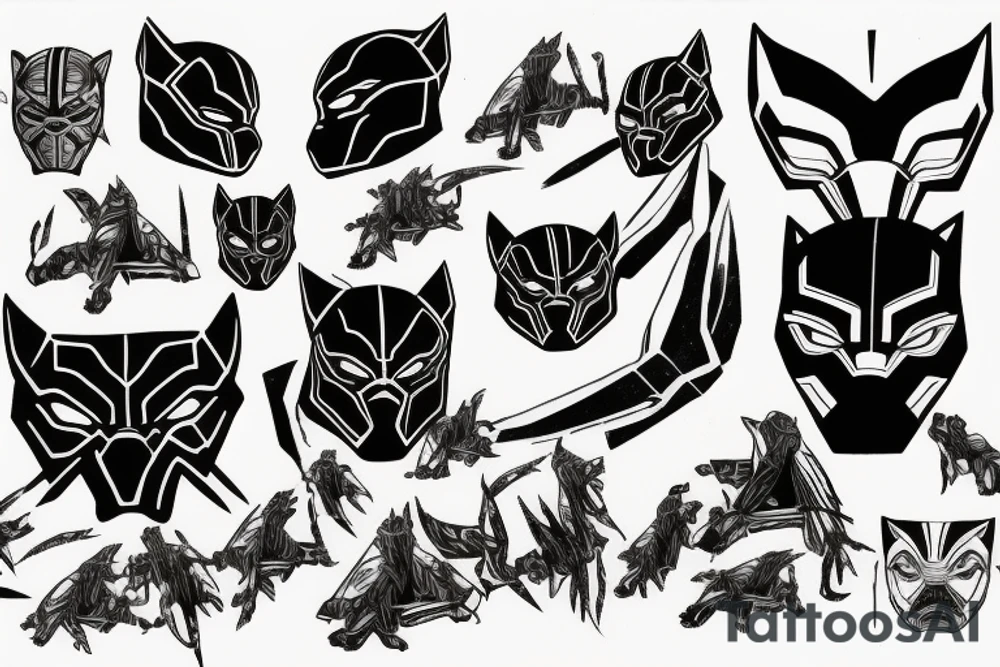Black panther devil star wars tattoo idea