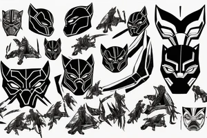 Black panther devil star wars tattoo idea
