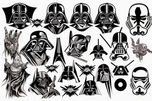 Black devil star wars tattoo idea