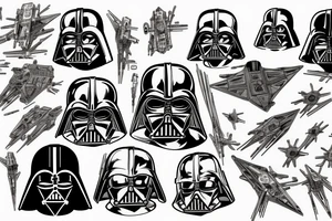 Black devil star wars tattoo idea
