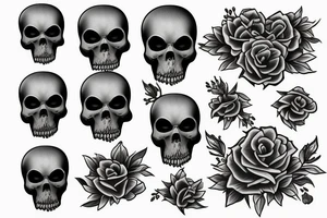 Grim reaper and dead flowers tattoo idea
