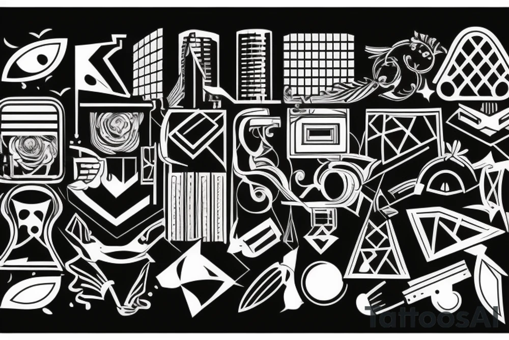 Buildings tattoo idea