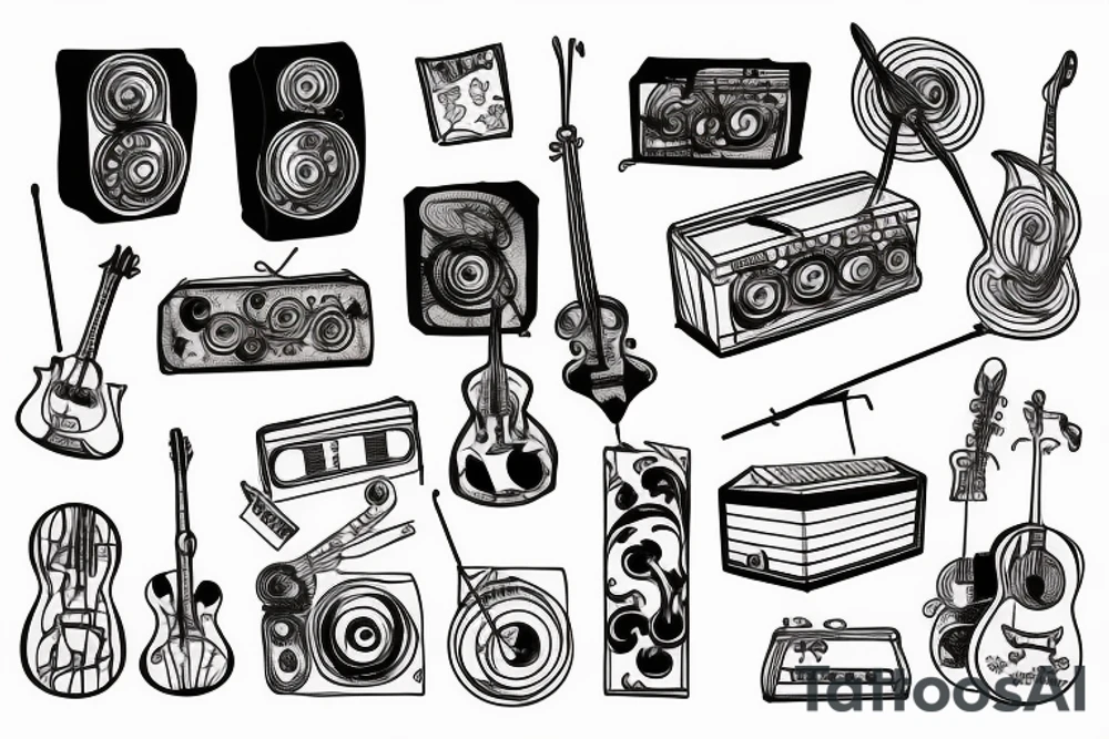 Lover of music tattoo idea