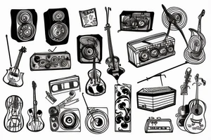 Lover of music tattoo idea