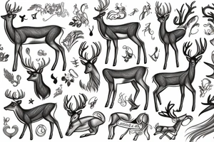 Mythical being that is a mix of deer and hors tattoo idea