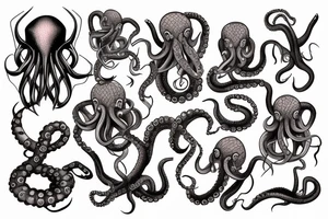 Octopus with swords tattoo idea