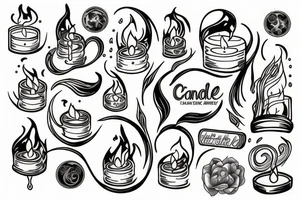 Candle floating on water tattoo idea