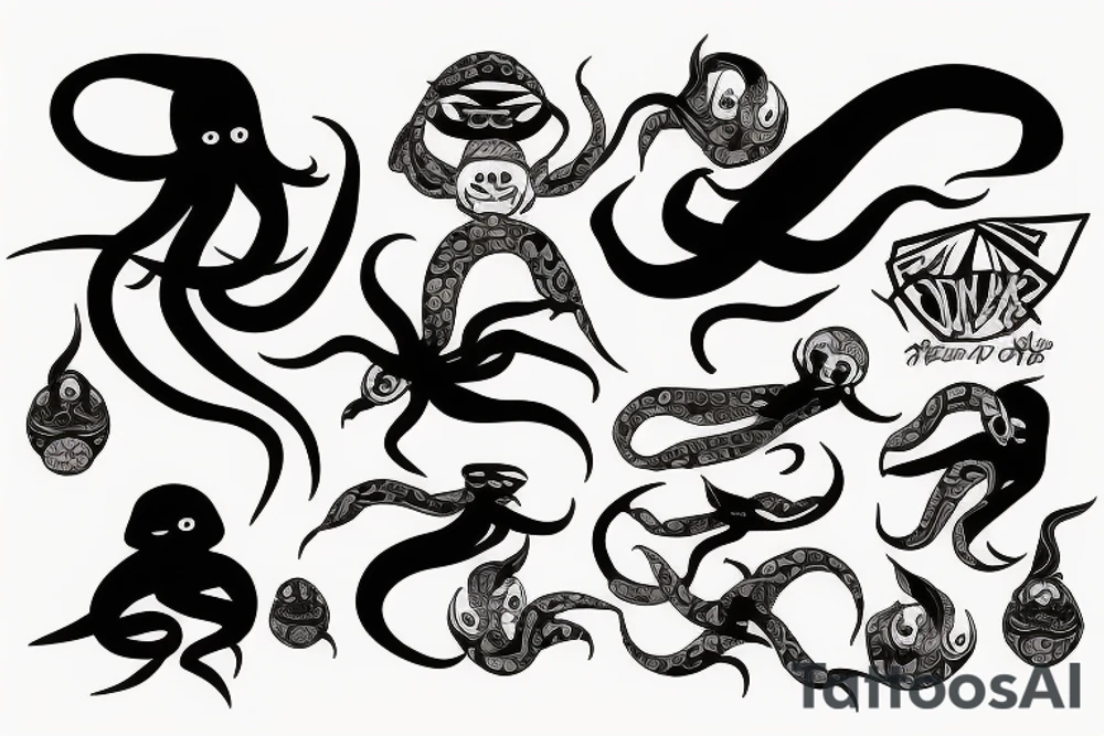 Ninja squid tattoo idea