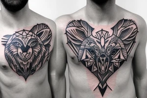 Wolf in sheep clothing chest tattoo tattoo idea