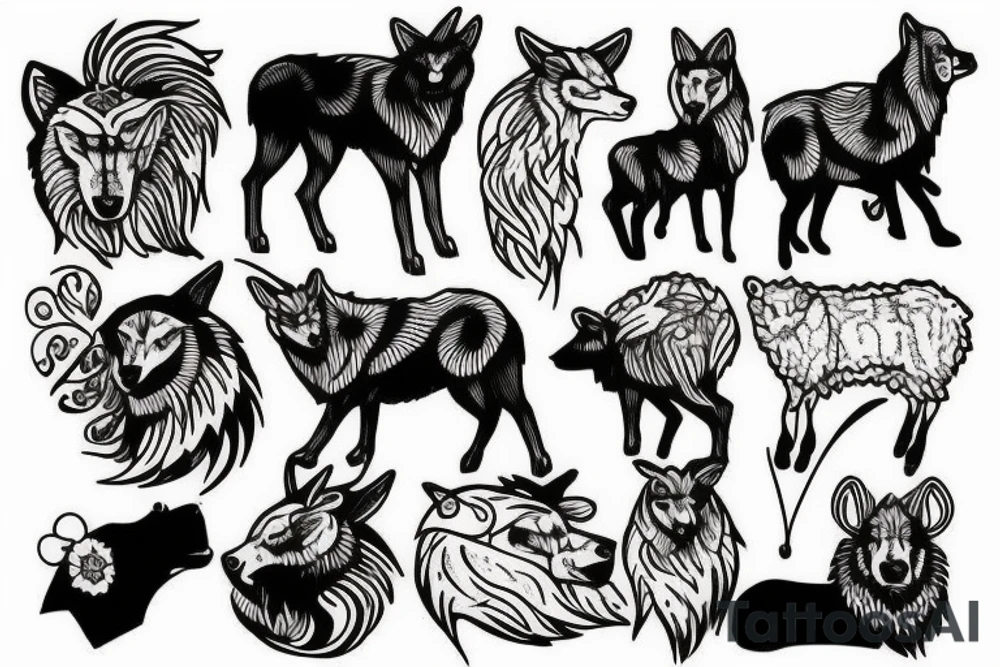 Wolf in sheep clothing tattoo idea