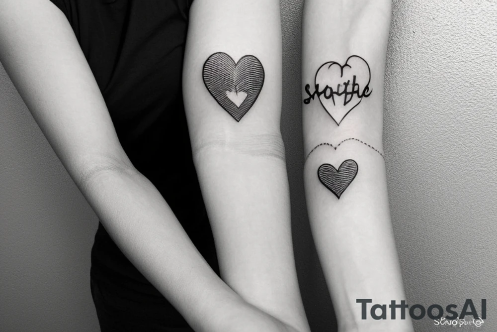 Heart, text "smile", "faith", "love", "keep going".
Should be small for the wrist. tattoo idea