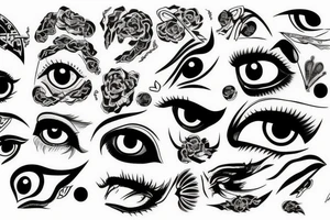 japanese eye evil tattoo idea