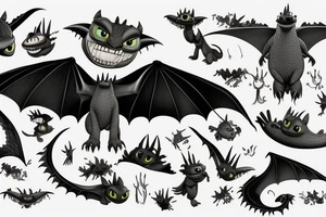 toothless from how to train your dragon tattoo idea