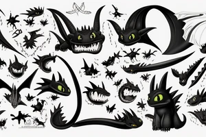 toothless from how to train your dragon tattoo idea