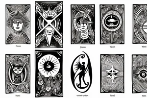 tarot card sun and moon tattoo idea