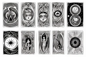 tarot card sun and moon tattoo idea
