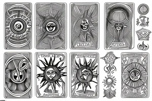tarot card sun tattoo idea