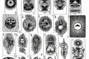 tarot card sun tattoo idea