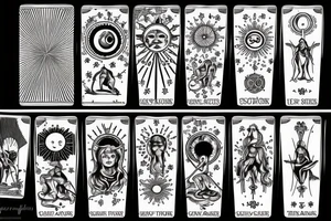 tarot card sun tattoo idea