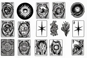 tarot card sun tattoo idea