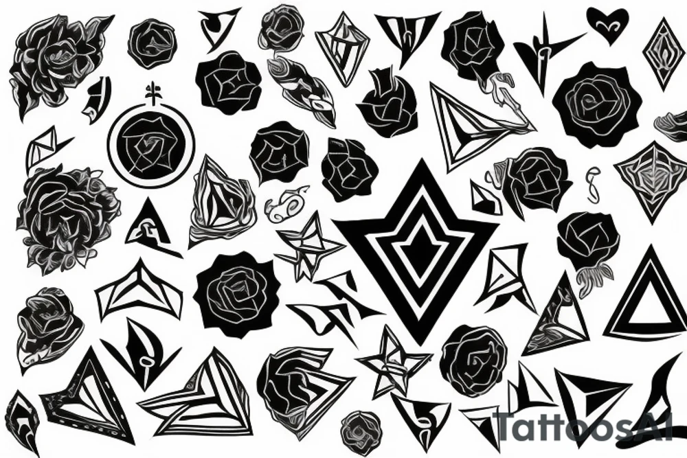 S with five star tattoo idea