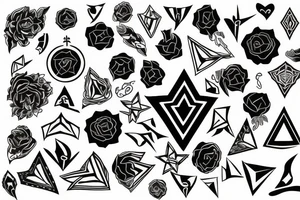 S with five star tattoo idea