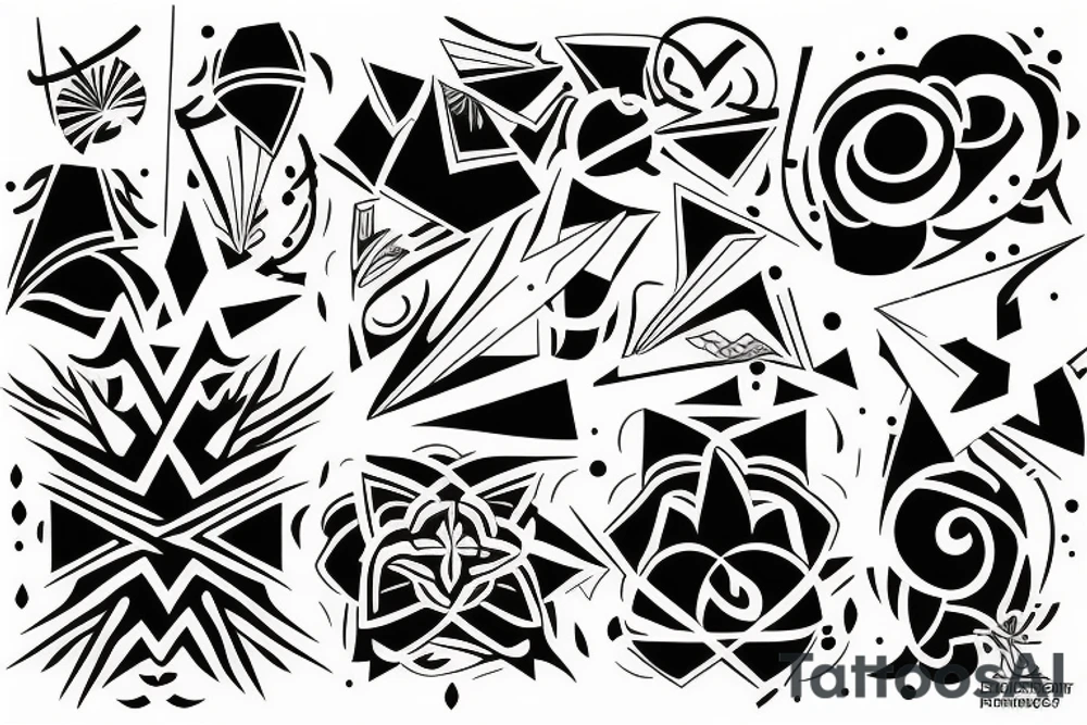 S with five star tattoo idea