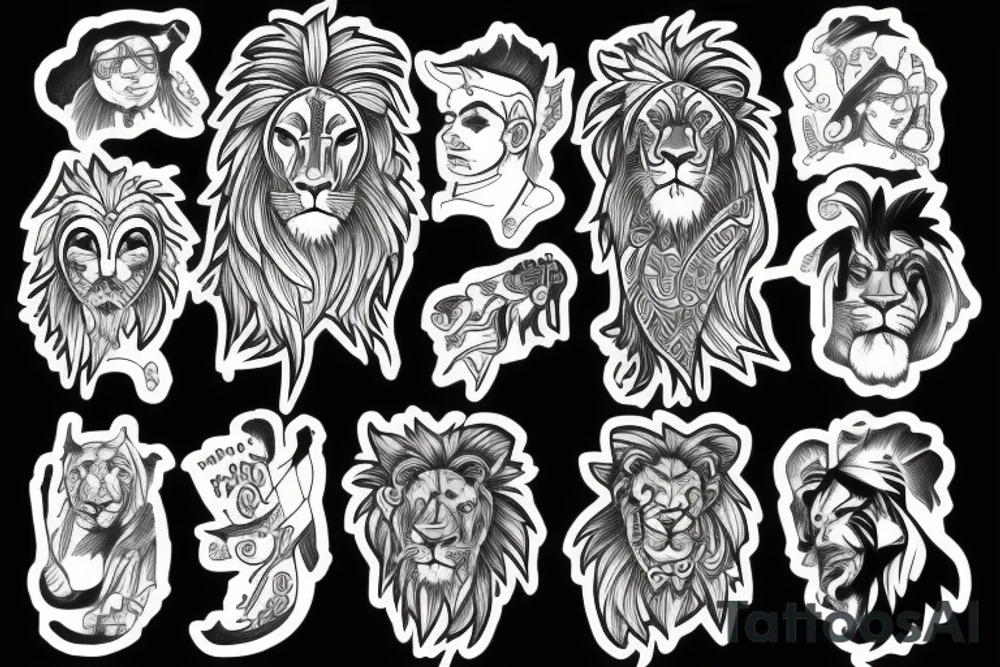 lion man tattoo idea