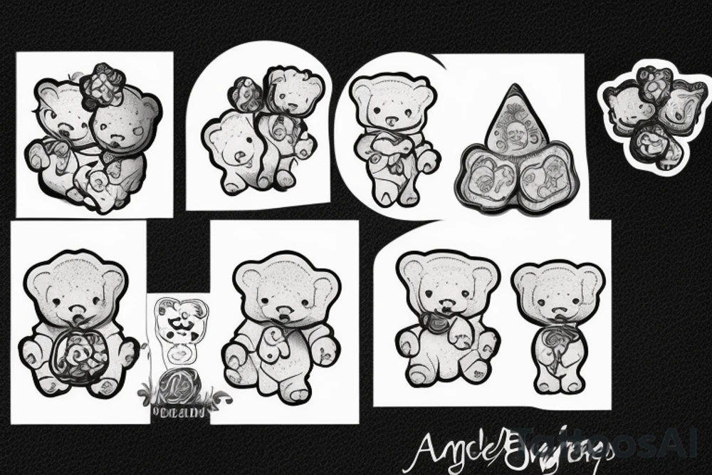 Grandma, gummy bear, angel tattoo idea