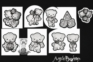 Grandma, gummy bear, angel tattoo idea