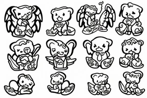Grandma, gummy bear, angel tattoo idea